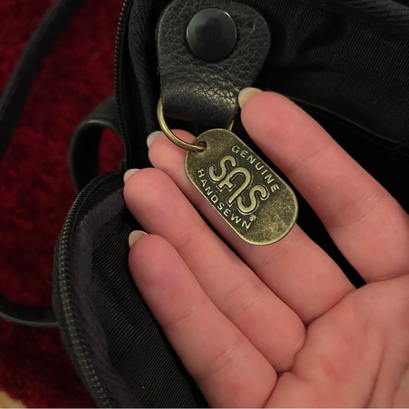 SAS Vintage black leather crossbody - Picture 10 of 12